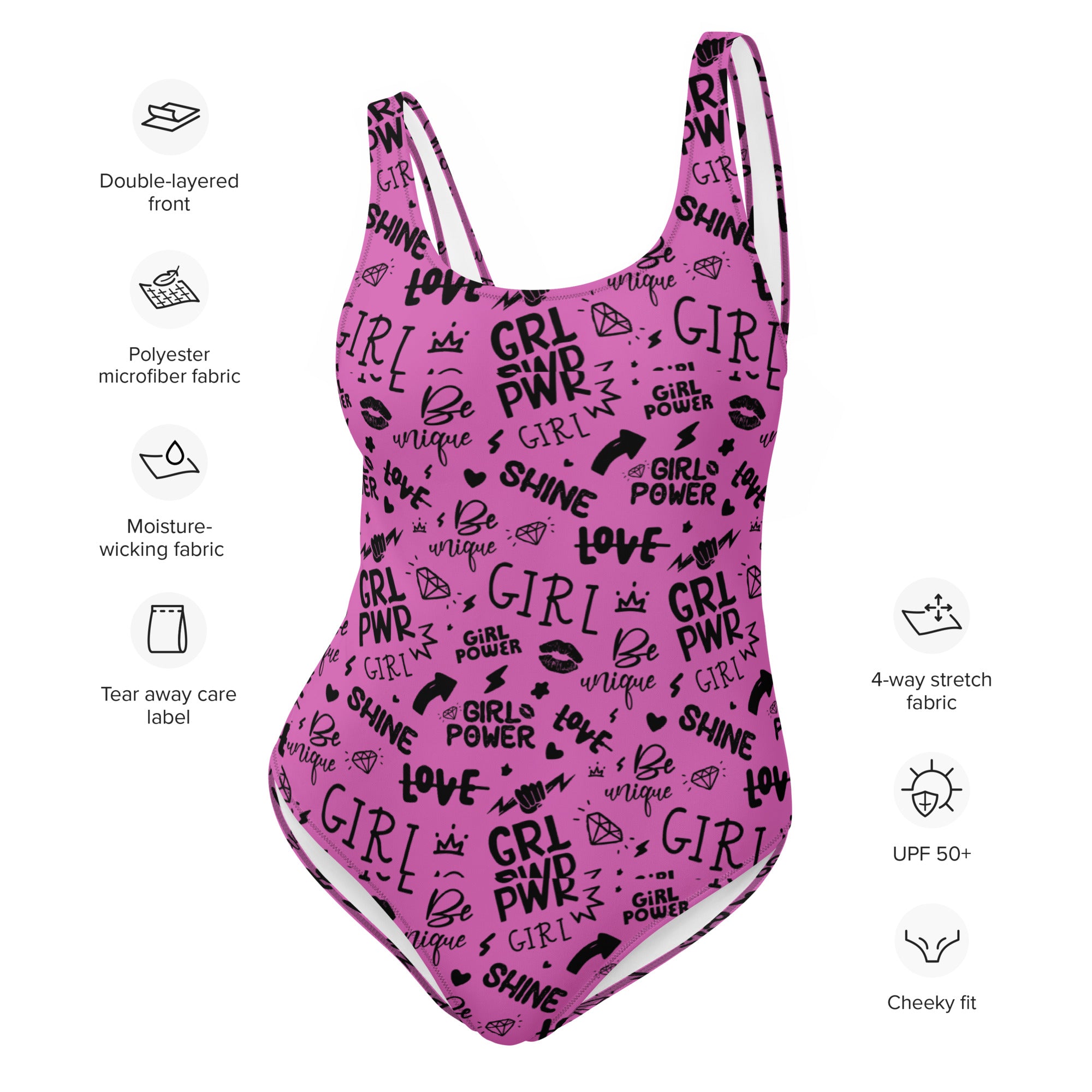 Girl Power One-Piece Swimsuit